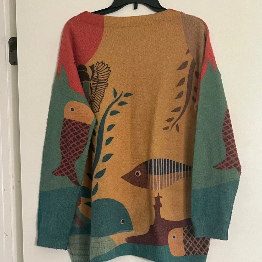 Artistic Multicolor Women's Sweater - Picture 2 of 2